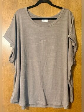 Maurices Taupe Short-Sleeve Scoop Neck Top